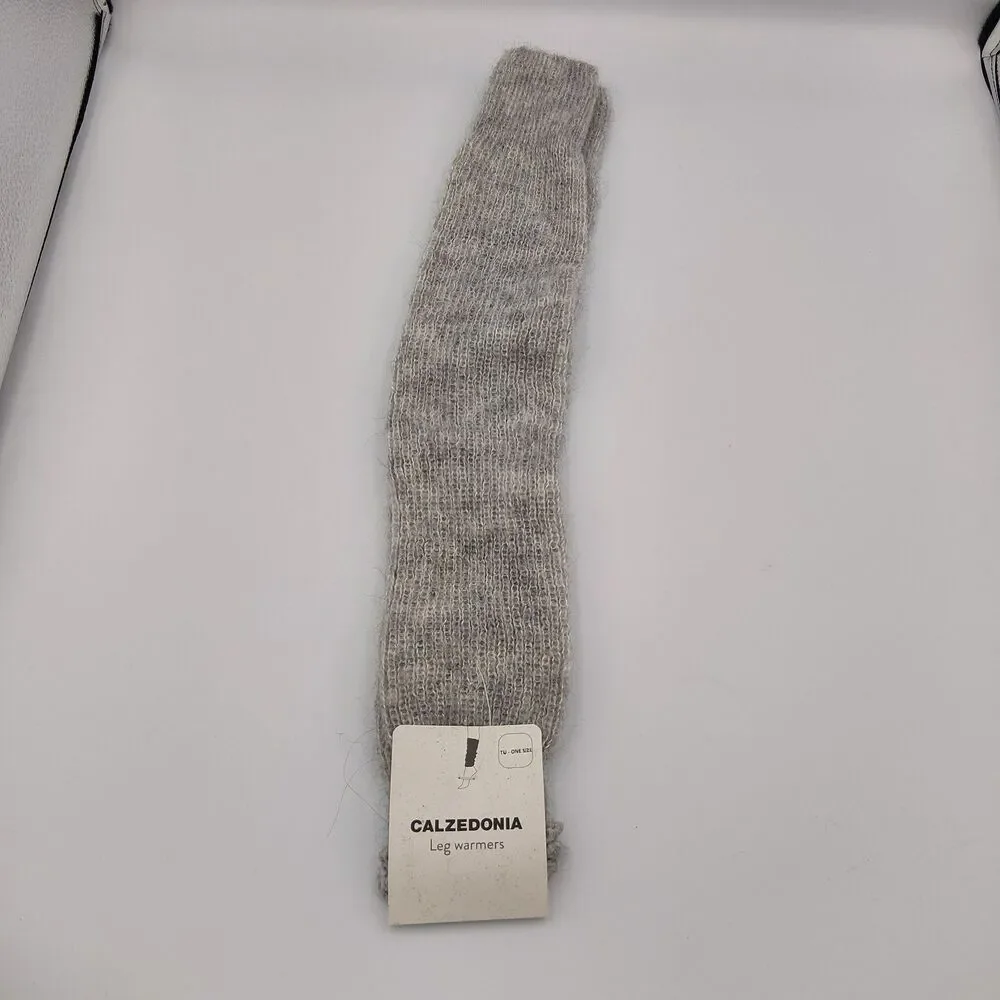 Calzedonia Women ALPACA WOOL blend  Soft leg warmers GREY/GRIGIO PERLA-ONE SIZE